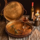 Bandeja metálica redonda Set x 2