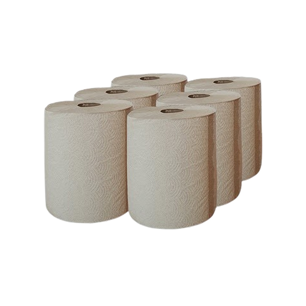 Toalla De Papel Texturizada 200m Pack X6 Rollos Ecologico