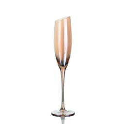 [DT2014] Copa de cristal champagne corte oblicuo 160ML Ambar