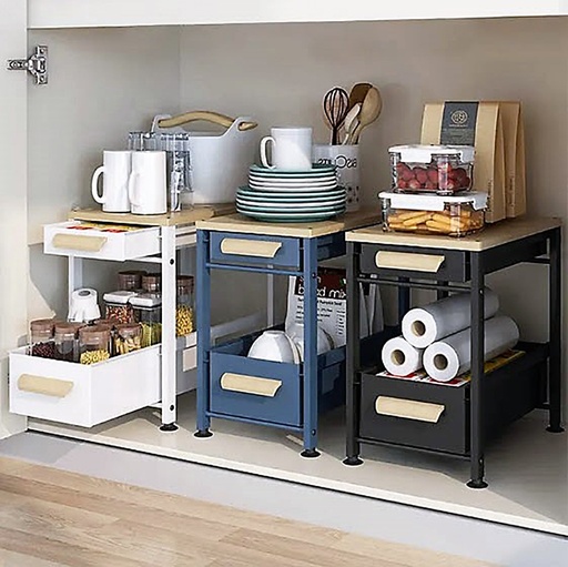 [DT2252N] Organizador con cajon para cocina Negro