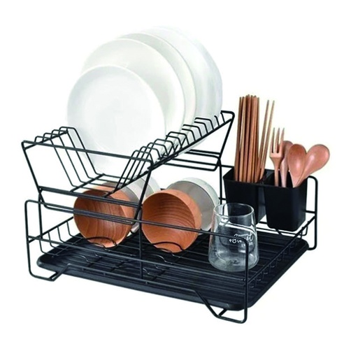 [DT2255N] Escurridor sobre mesada 2 niveles Negro