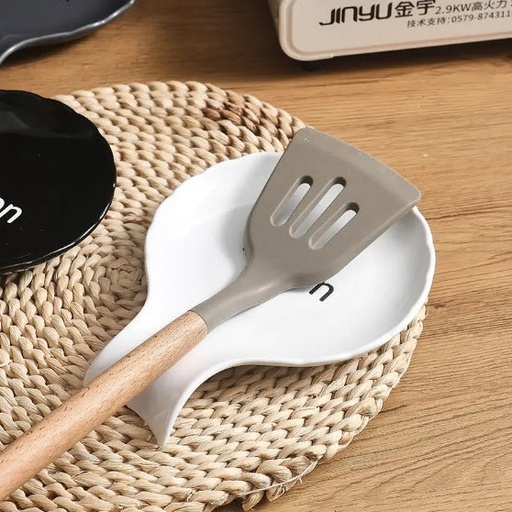 [DT2170B] Reposa cucharon cerámica Blanco