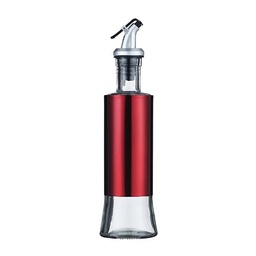 [DT2121R] Aceitera vinagrera vidrio acero 350ML Rojo