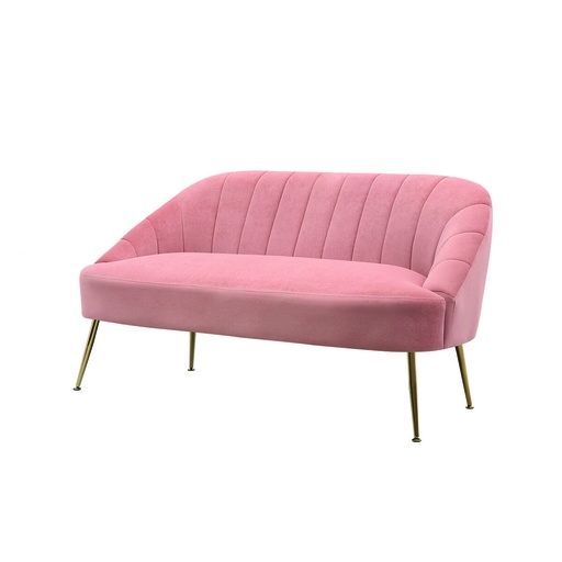 [DT9017R] Sillon 2 cuerpos tapizado velvet Rosa Palido