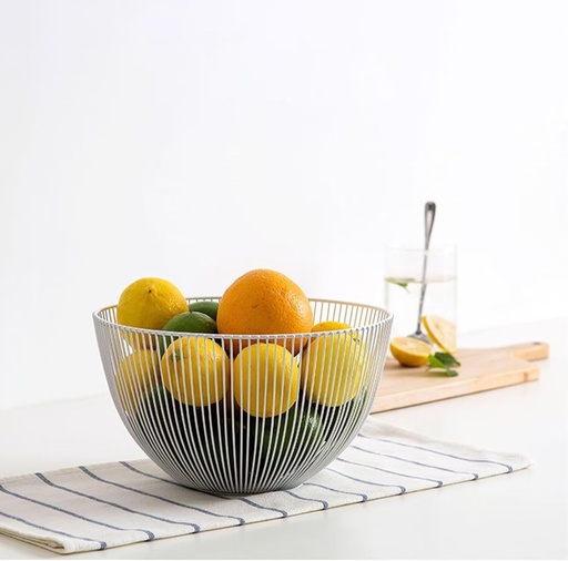 [DT5092B] Frutera metalica profunda Blanco