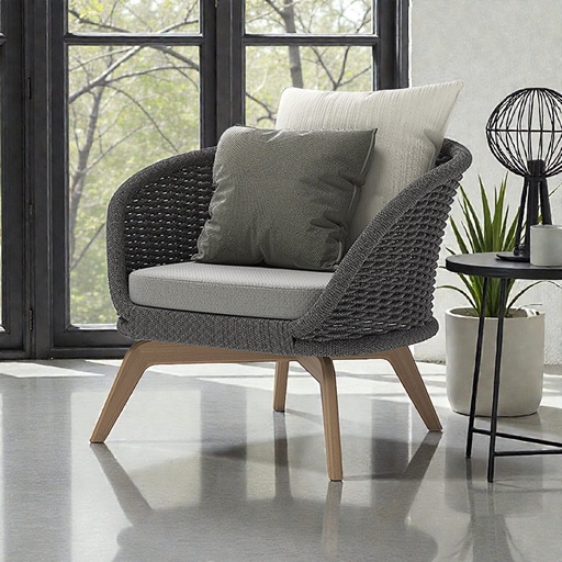 [DT9020G] Sofá 1 cuerpo Ludo de exterior interior Gris