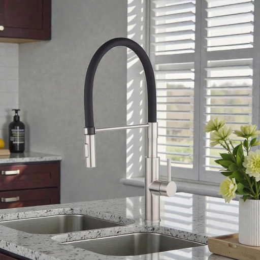 [DT2353S] Monocomando doble cocina Bari Silver