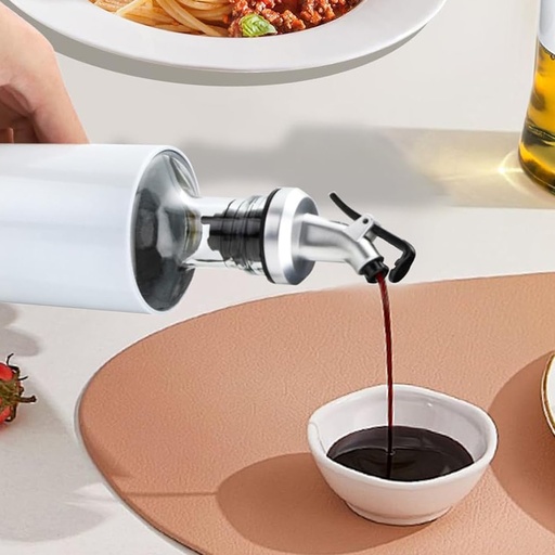 [DT2021B] Botella aceitera vidrio 350ml Blanco