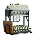 Organizador Escurridor plegable cubiertero + Porta tabla + Porta cuchillas