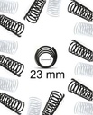 Espiral plastico rulo para encuadernar 23 mm. Paq. x 20
